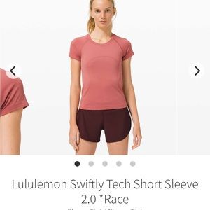 Lululemon Swiftly Tech Short Sleeve 2.0 *Race
Cherry Tint